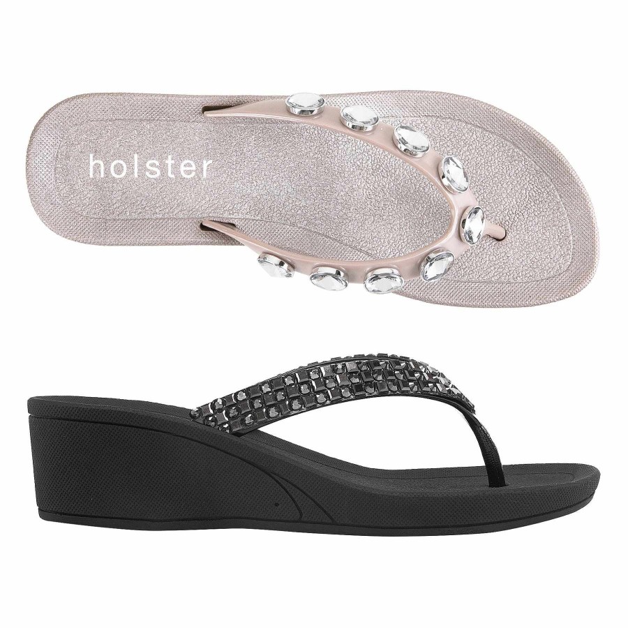 Femmes Holster | Ensemble Neptune Wedge & Hope Wedge - Champagne/Noir